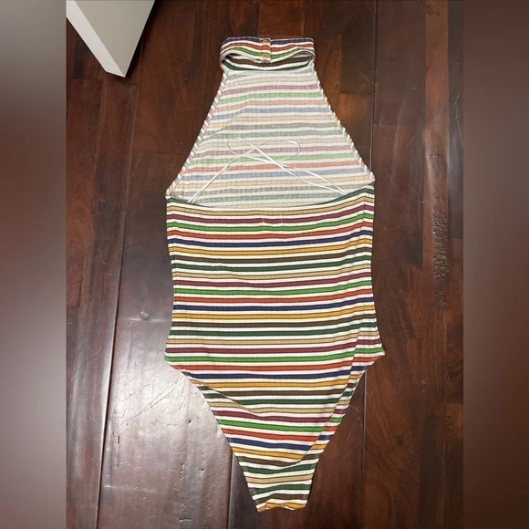 Urban Outfitters Out From Under Striped Bodysuit Size Medium‎ - Picture 6 of 8